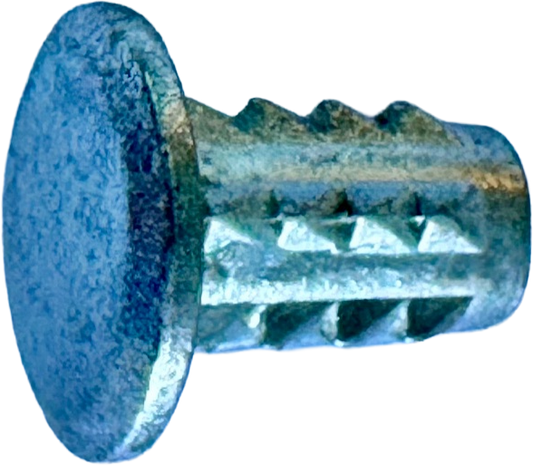 1/4-20 X 11/16 BARBED INSERT (CLOSED) SILVER ZINC [AA6417]