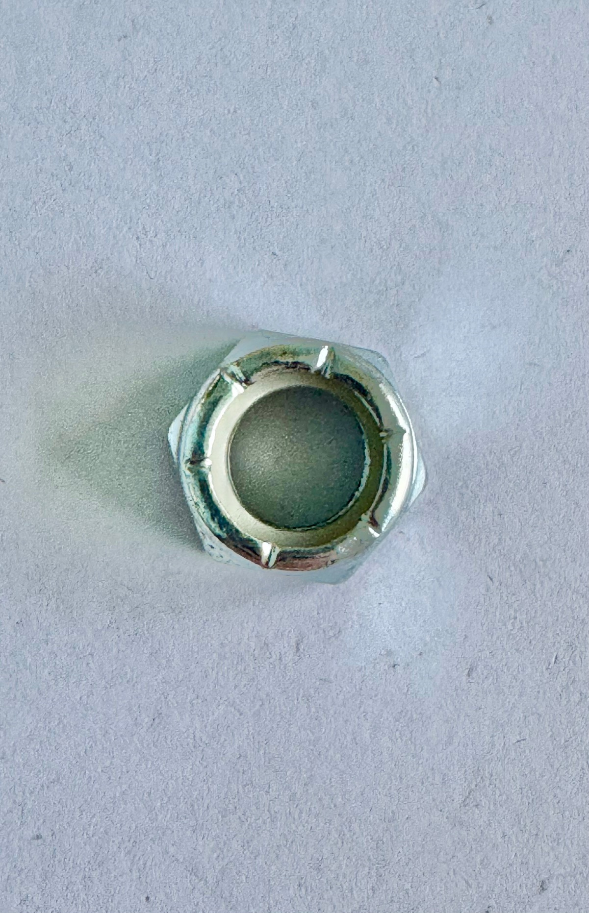 3/8-24 NYLOCK JAM NUT (SILVER ZINC) [AA6513]