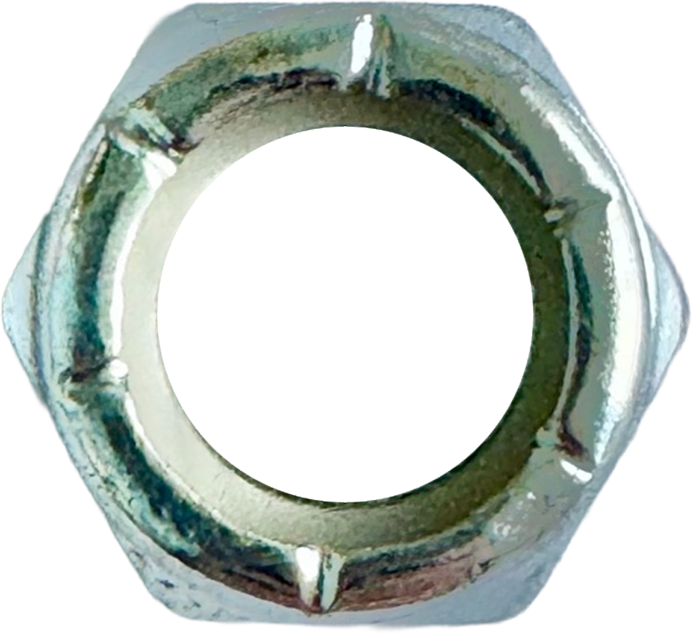 3/8-24 NYLOCK JAM NUT (SILVER ZINC) [AA6513]