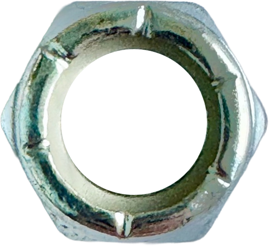 3/8-24 NYLOCK JAM NUT (SILVER ZINC) [AA6513]