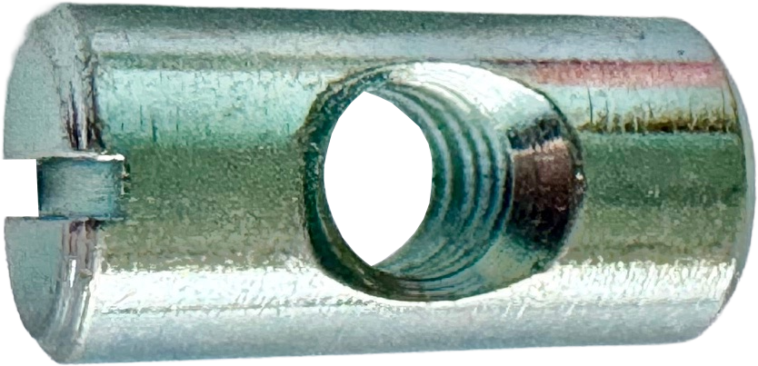 1/4-20 X 3/4 DOWEL NUT (SILVER ZINC) [AA6516]