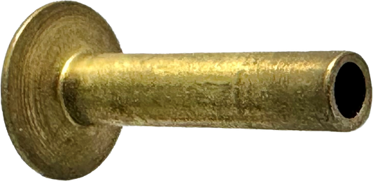 9/64 X 5/8 X 3/8 SEMI TUBE RIVET (BRASS) [AA6523]