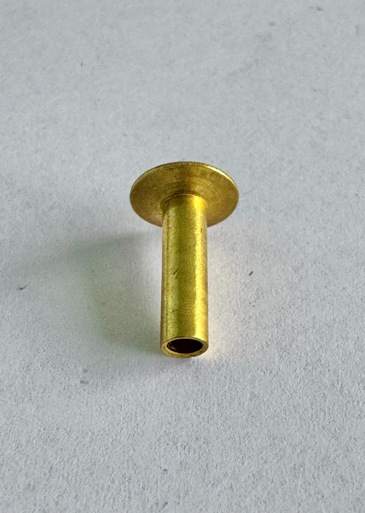 9/64 X 1/2 X 3/8 SEMI TUBE RIVET (BRASS) [AA6530]