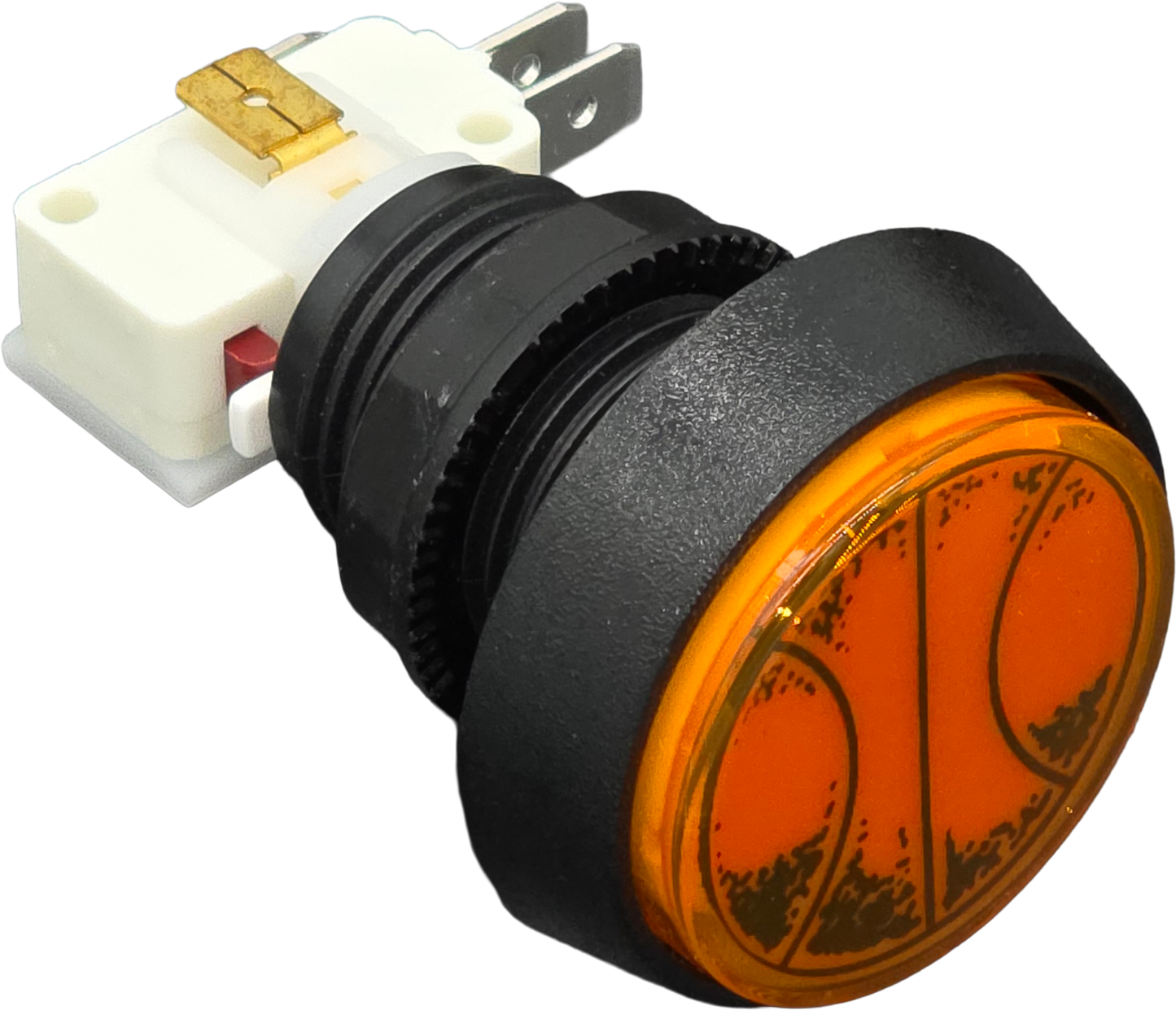 BUTTON MED RD ORANGE BB LEGEND [BB2004]