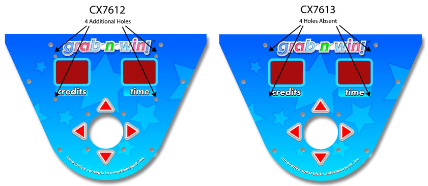 CONTROL PANEL (MAT/PRINTED) 4 HOLES [CX7612] for ICE game(s)