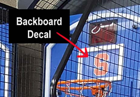 DECAL (BACKBOARD) SPECIFY TEAM [NS7002TS] for ICE game(s)