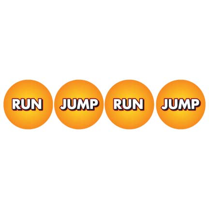DECAL (BUTTON SET) (2 RUN / 2 JUMP) [DD7005] for ICE game(s)