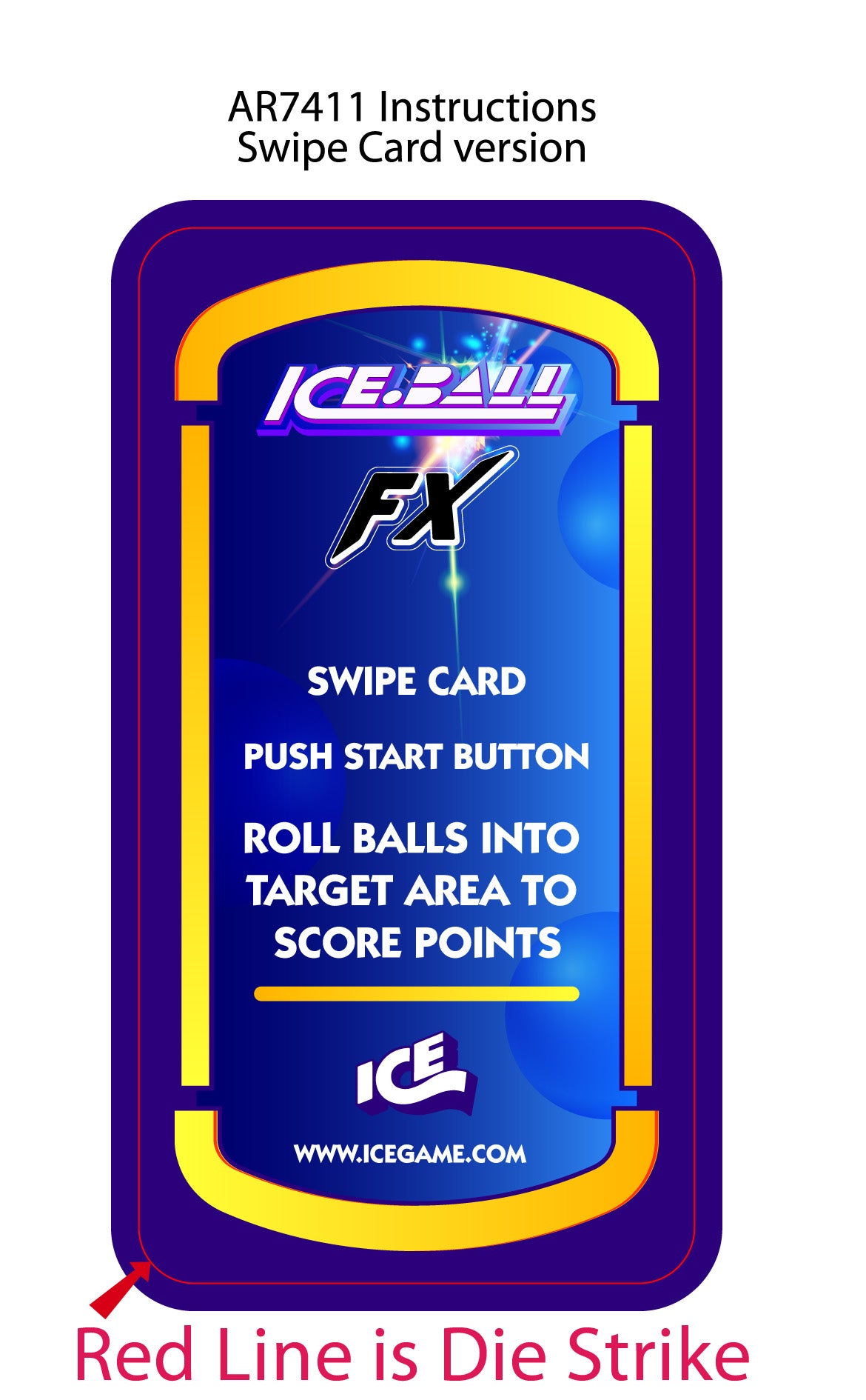 DECAL INSTRUCTION  (SWIPE CARD) [AR7411] for ICE game(s)