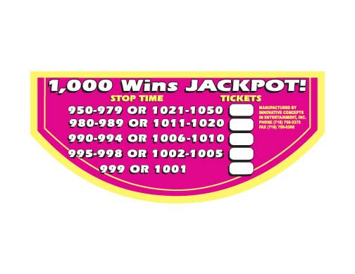 DECAL (PINK TICKET VALUES) [ST7007] for ICE game(s)