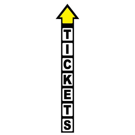 DECAL (TICKET ARROW) [WF7006] for ICE game(s)