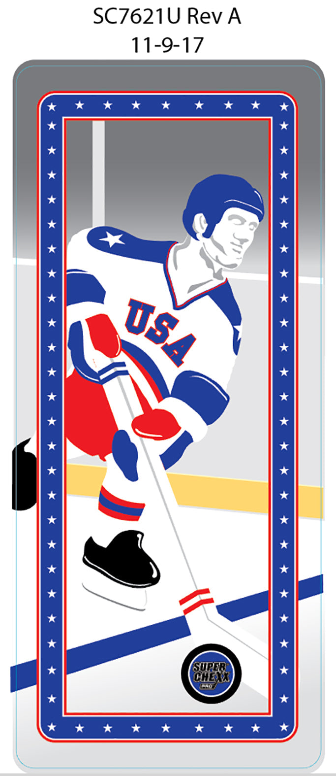 DECAL USA (COIN DOOR FACE) [SC7621U] for ICE game(s)