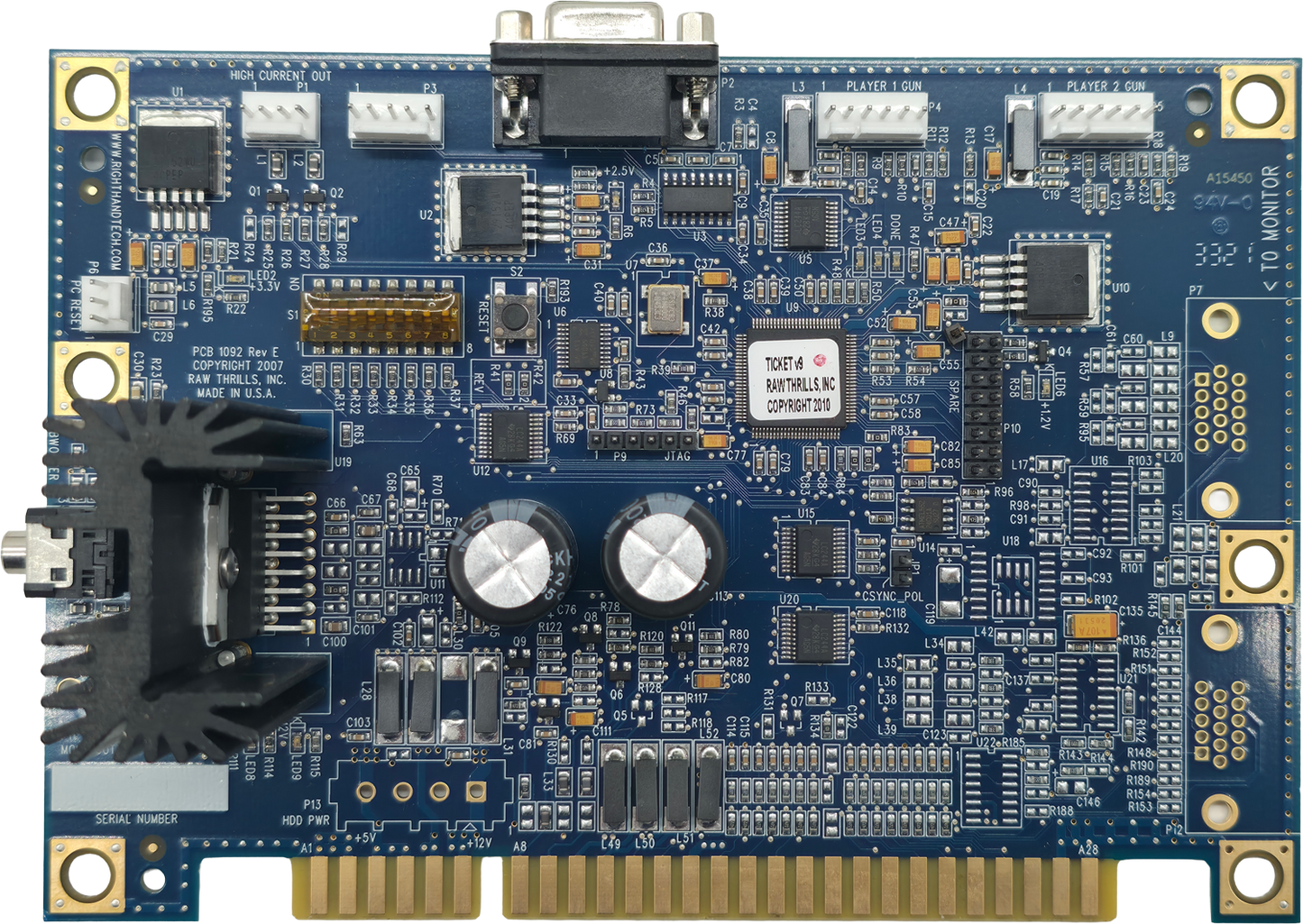 PCBA JAMMA I/O BOARD (BBHP DEAL/NO DEAL) 500-00001-1 [DN2034X]