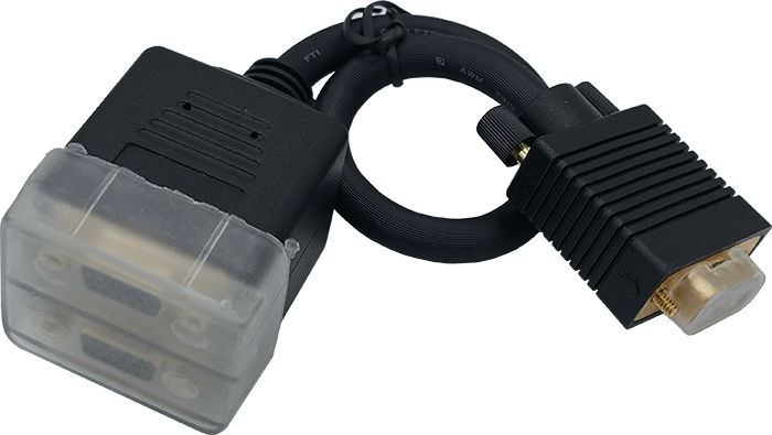 CABLE HD15 VGA TO 2 HD15 VGA [E00613]