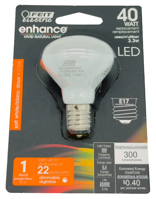 BULB R14 FLOOD 40W 120V [E00875]