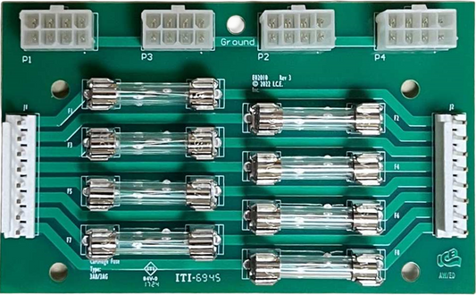 PCBA (FUSE BOARD) 8 X 5 AMP [E02010X]