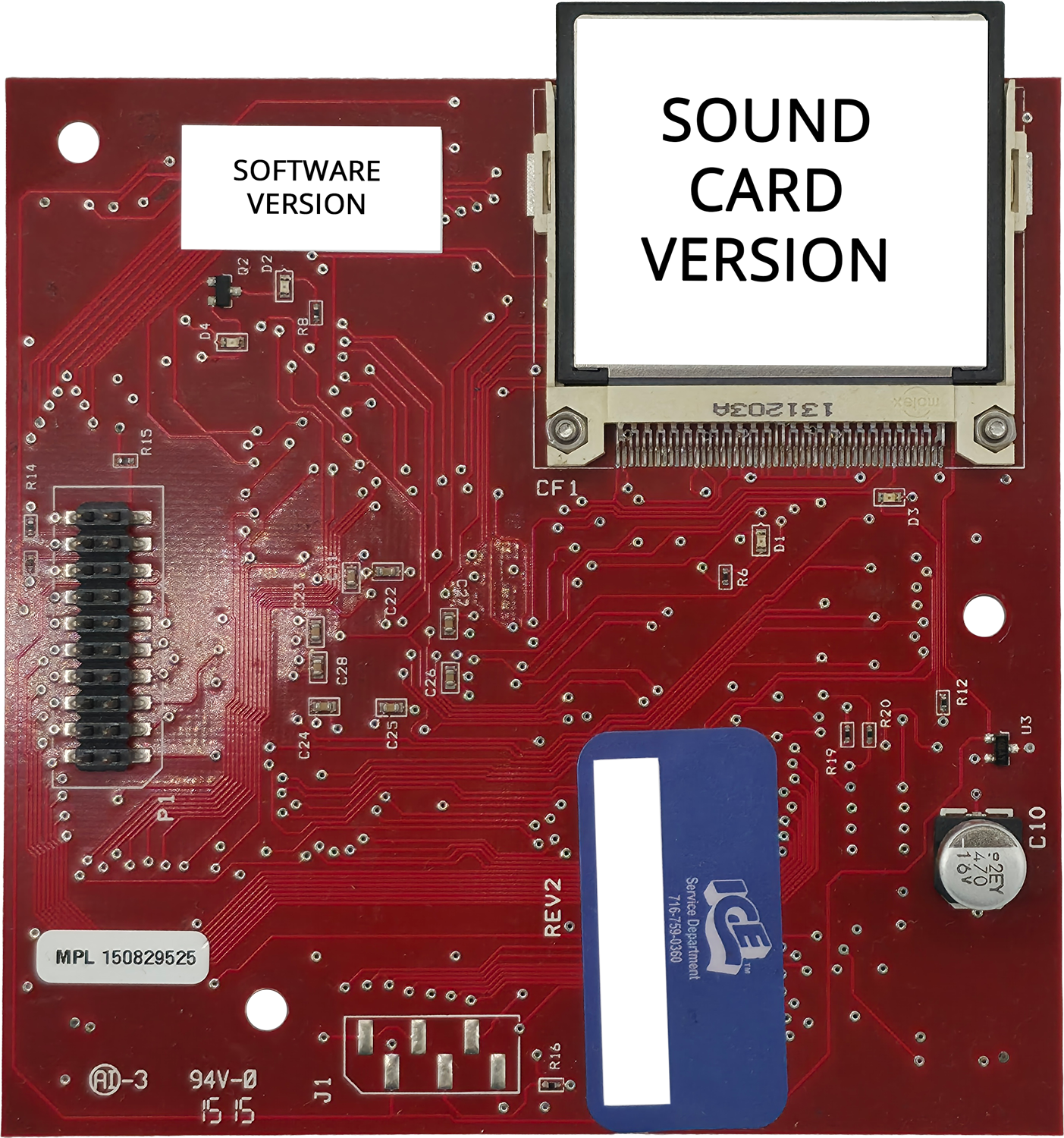 PCBA (BRAIN BOARD W/ 8716 FLASH) MUST SPECIFY PROGRAMMING - NOT FOR RESALE - ADVANCE REPLACEMENT ONLY [E2034XX]