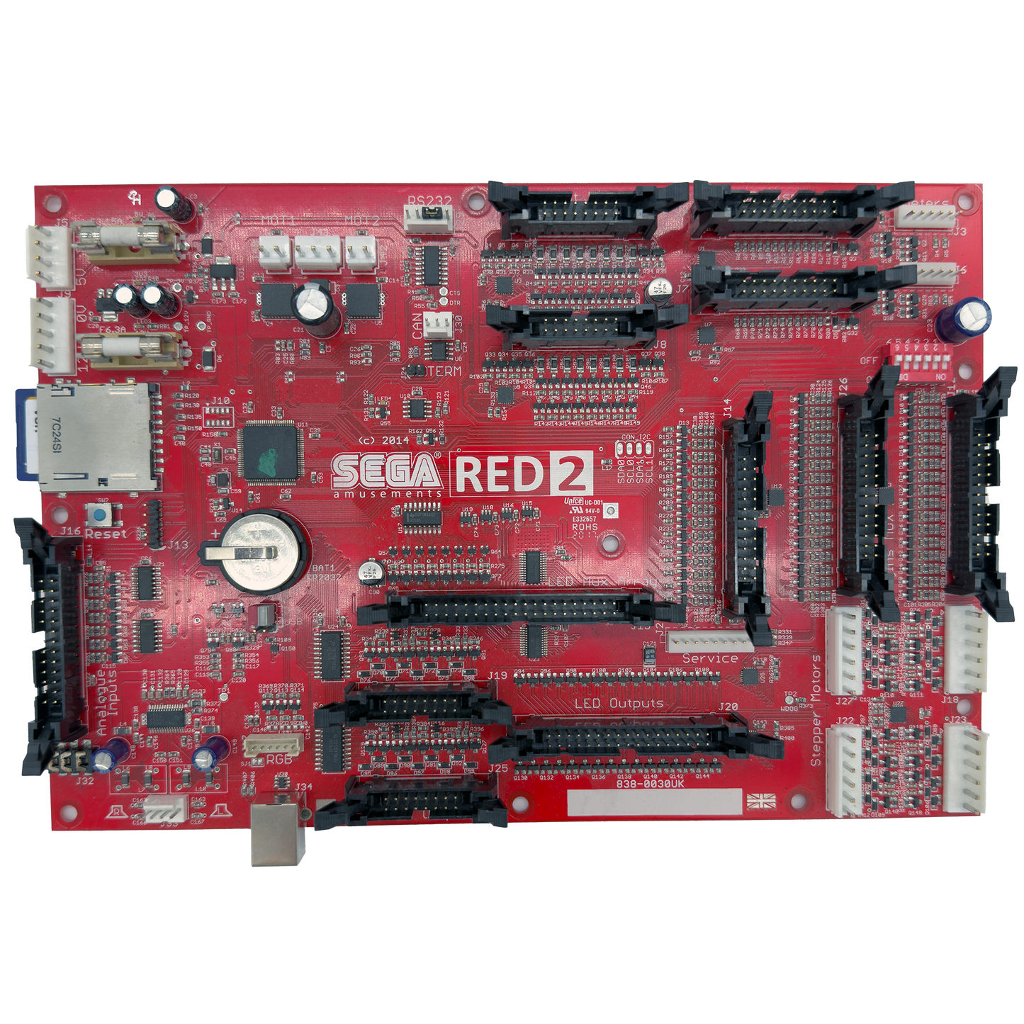 PCBA MAIN I/O RED2 WITH JUMPERS AND SD CARD [HA2034XX]