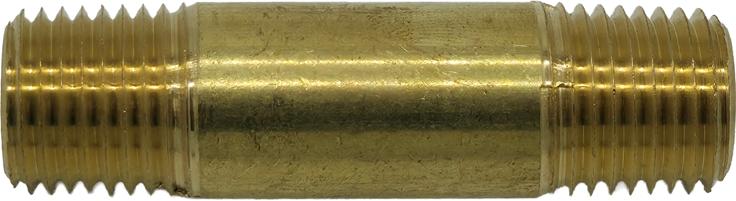 1/4 NPT X 2" BRASS NIPPLE [MB1055]