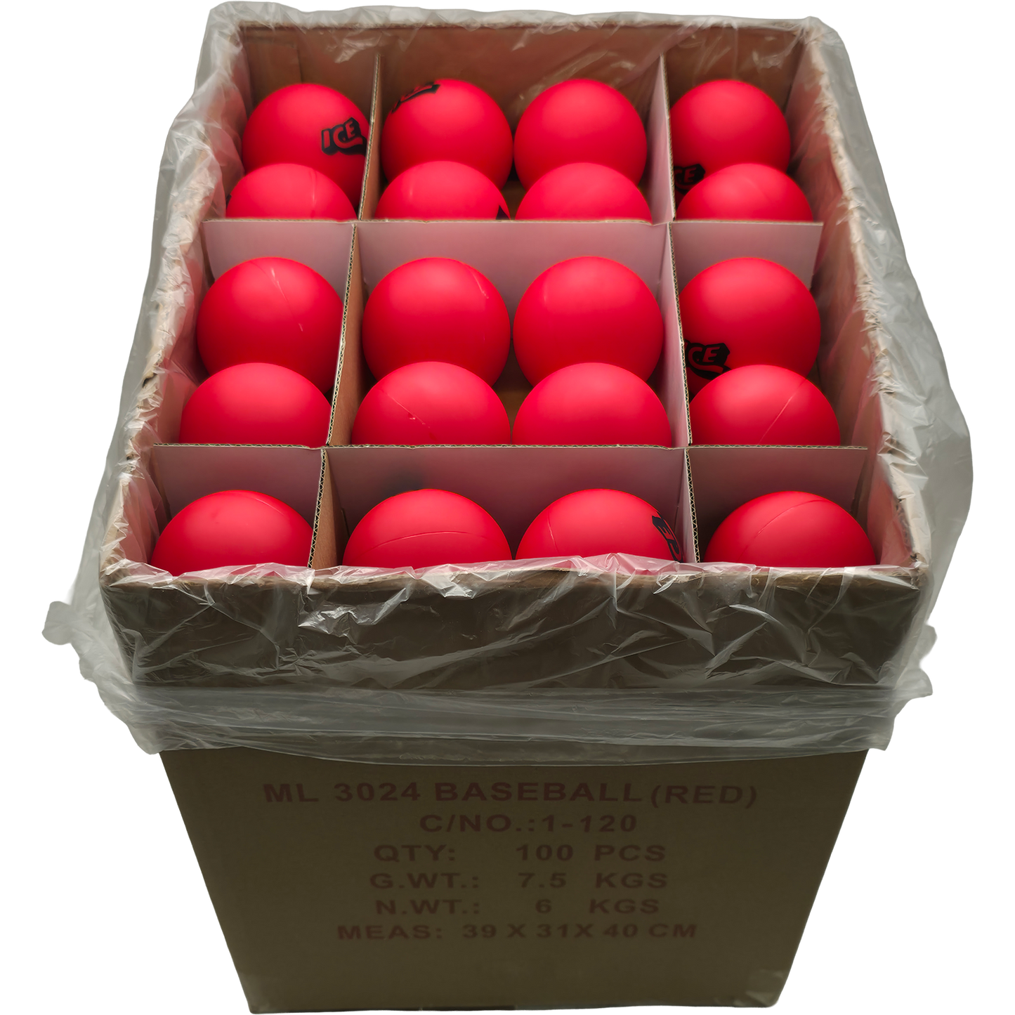 BALL RED 2.8" (MED) DOWN THE CLOWN/ML [ML3024]