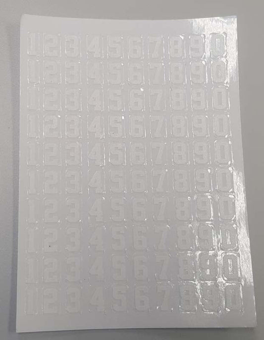 NUMBER SHEET (WHITE) CHEXX [SC7101] for ICE game(s)