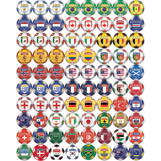 BALL 4" KICK N WIN NORTH AMERICAN MIX 80 BALLS PER CASE [RW3024KWNA]