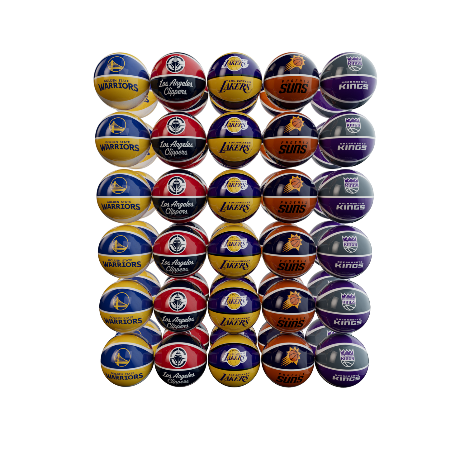BALL 4" NBA KIT CONFERENCE PACIFIC (60 BALLS) [RW3024NBAPC]
