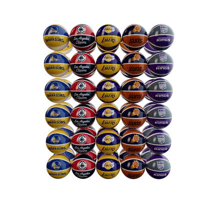 BALL 4" NBA KIT CONFERENCE PACIFIC (60 BALLS) [RW3024NBAPC]