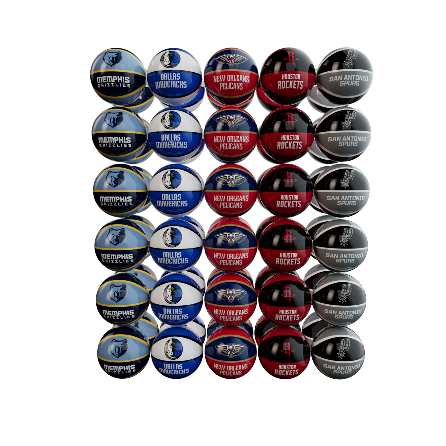 BALL 4" NBA KIT CONFERENCE SOUTHWEST (60 BALLS) [RW3024NBASW]