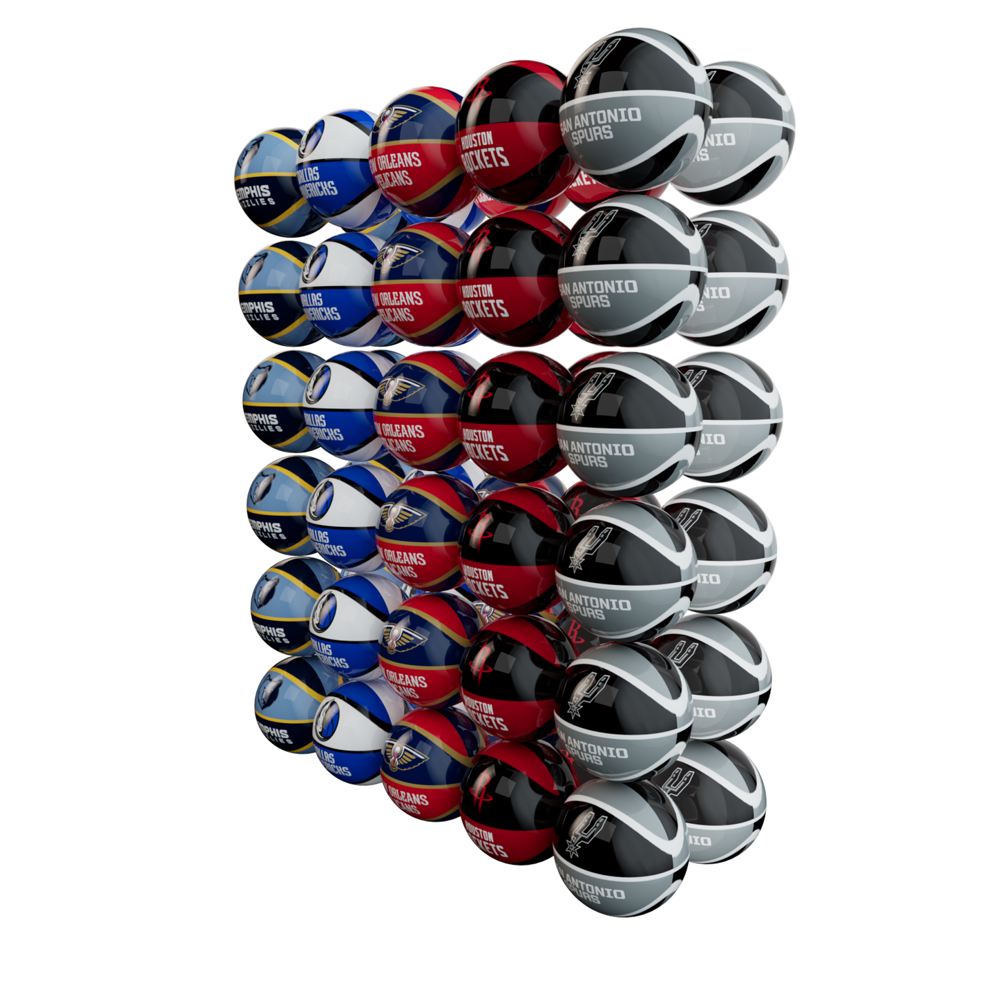 BALL 4" NBA KIT CONFERENCE SOUTHWEST (60 BALLS) [RW3024NBASW]