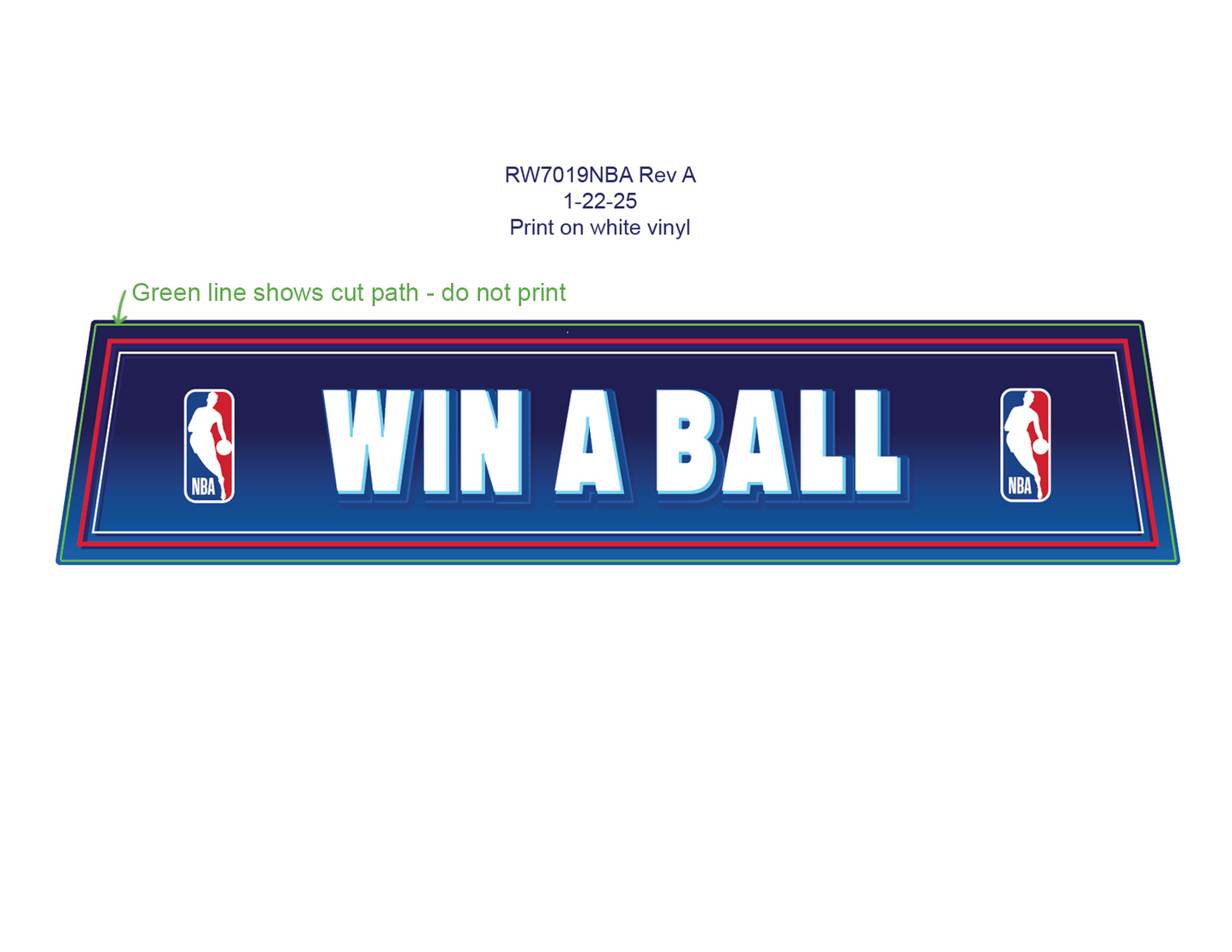 DECAL (MARQUEE HOPPER SIDE) NBA [RW7019NBA]