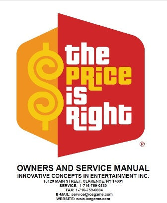 SERVICE MANUAL (6-PLYR TPIR) [PE9301] for ICE game(s)