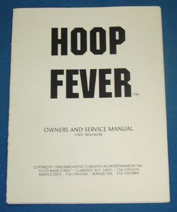 SERVICE MANUAL (HOOP FEVER [HF9001] for ICE game(s)
