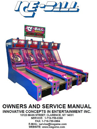 SERVICE MANUAL (ICE BALL) [AR9001] for ICE game(s)