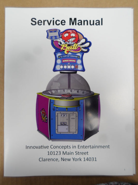 SERVICE MANUAL (SCREWBALL/SPINORAMA) [KN9001] for ICE game(s)