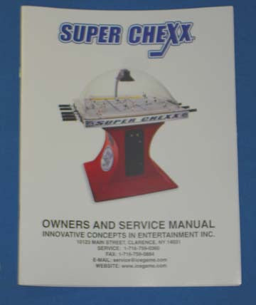 SERVICE MANUAL (SUPER CHEXX) [SC944] for ICE game(s)
