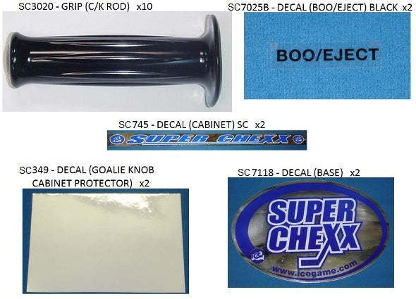 SUPER CHEXX DECAL & GRIP KIT [SCDECALKIT] for ICE game(s)