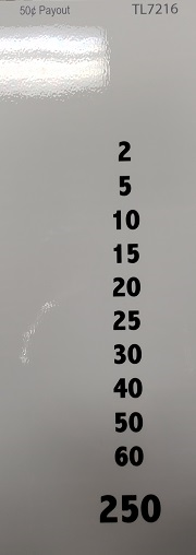 SCORE CHART $0.50 PAYOUT [TL7216]