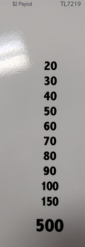 SCORE CHART $2.00 PAYOUT [TL7219]