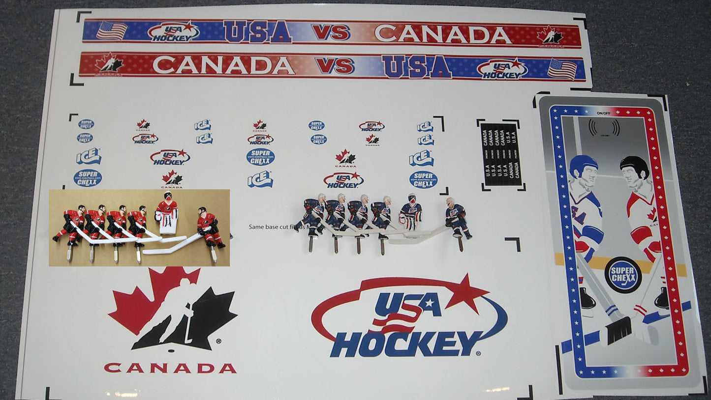 USA-CANADA PLAYER & DECAL KIT (HAND PAINTED) [SC1000CANKIT] for ICE game(s)
