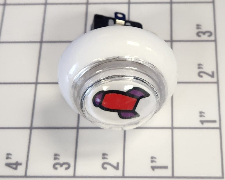 CONTROL PANEL PUSH BUTTON RED ROCKET [XSIBBB127R]
