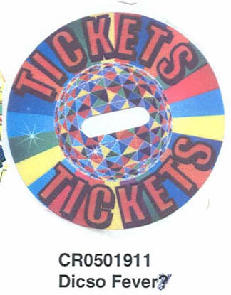 DECAL"TICKETS"  (DOOR) DISCO FEVER [CR0501911] for ICE game(s)