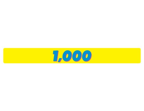 1000 POINT YELLOW LEXAN OVERLAY [AR7119] for ICE game(s)