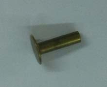 9/64 X 1/2 X 3/8 SEMI TUBE RIVET (BRASS) [AA6530] for ICE game(s)